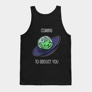 Alien cat in UFO coming to abduct you Tank Top